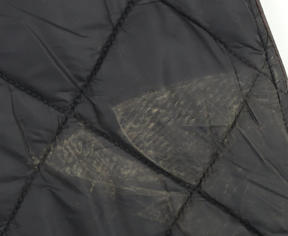 Next Women's Black Quilted Long Jacket Size 16