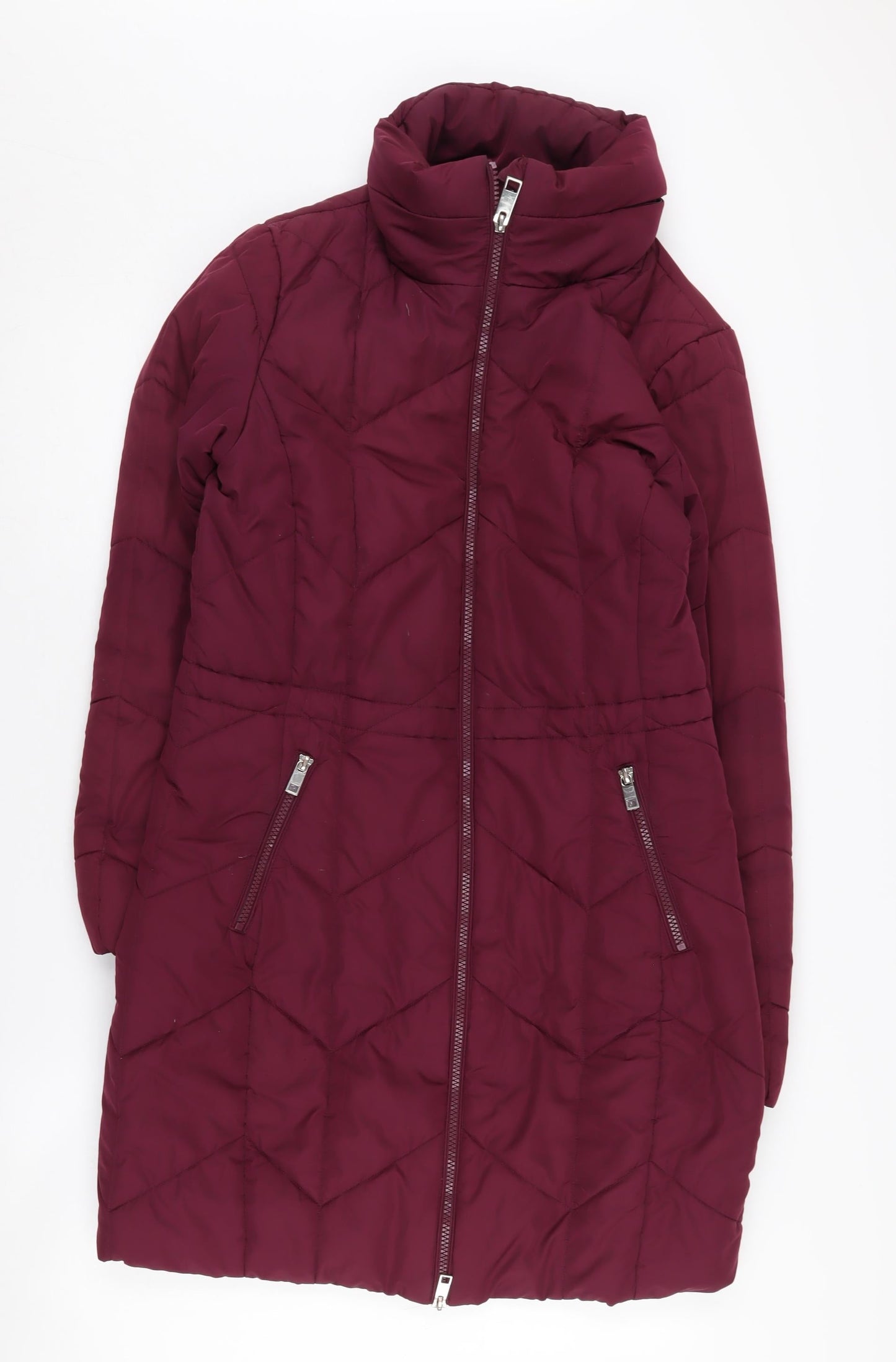 Marks and Spencer Women's Red Puffer Jacket, Size 8