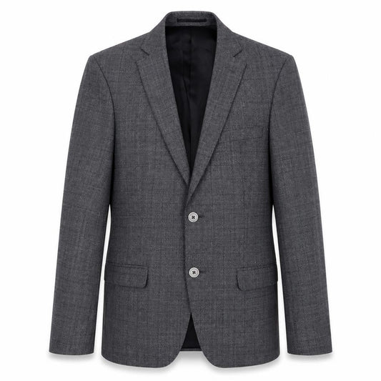 T.M. Lewin Grey Check Men's Slim Blazer, 36R