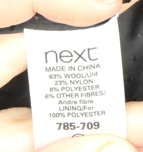 Next Men's Black Wool Blend Overcoat - Medium Stylish