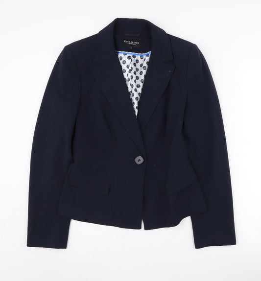 Debenhams Women's Blue Blazer Size 10 Notch Lapel