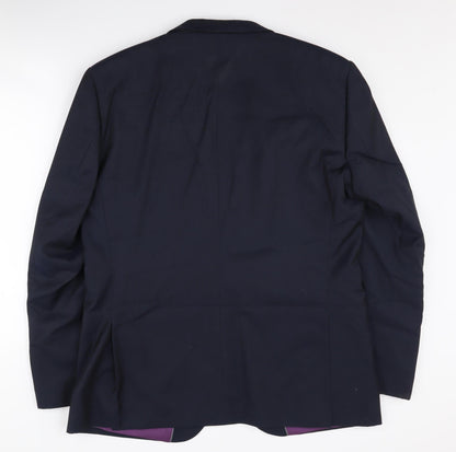 Next Men's Blue Wool Blazer 42R Italian Formal