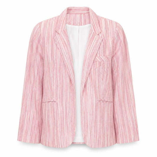 Dalia Women's Pink Striped Blazer, Size L