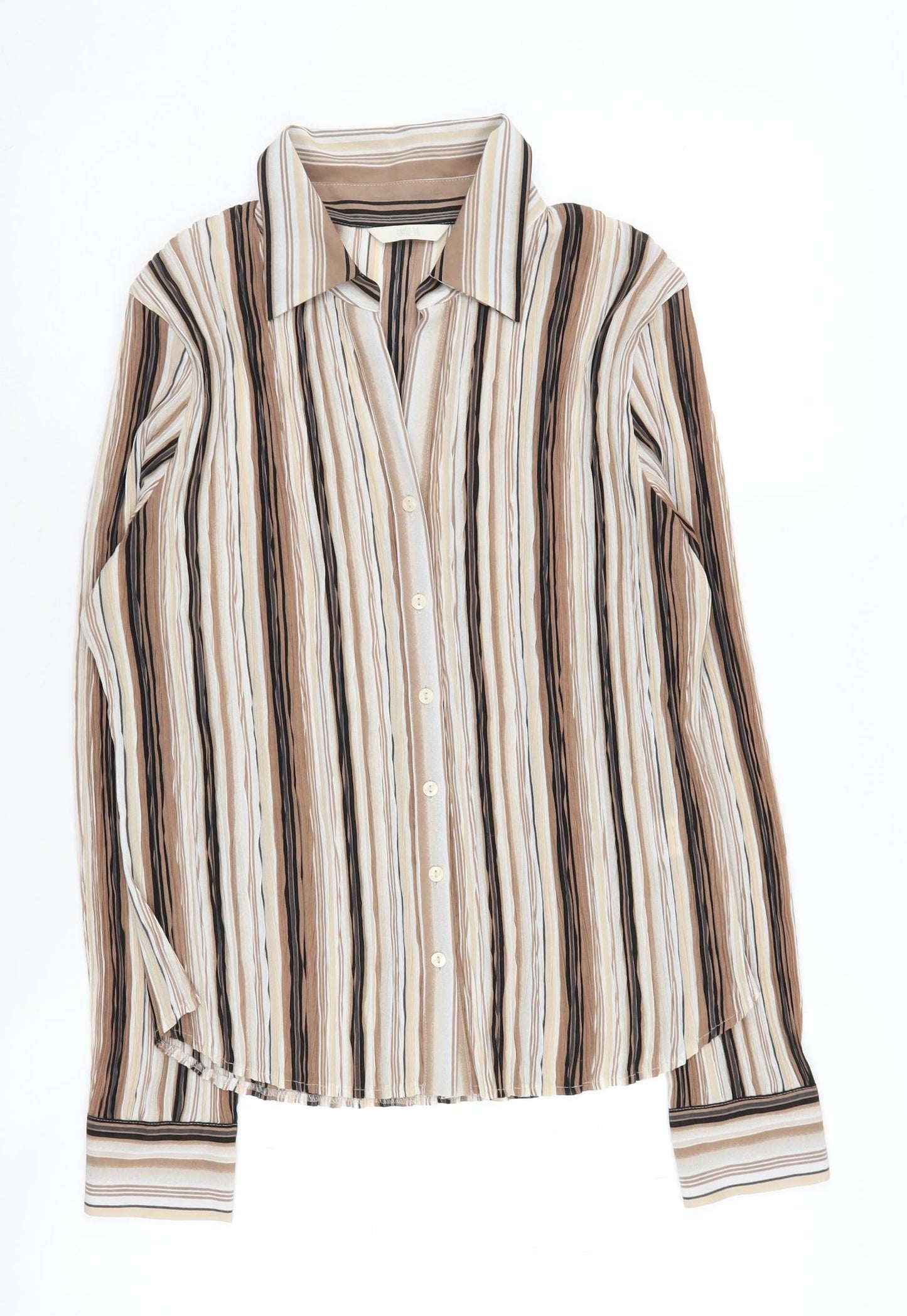 Marks and Spencer Women's Striped Button-Up Shirt UK 16