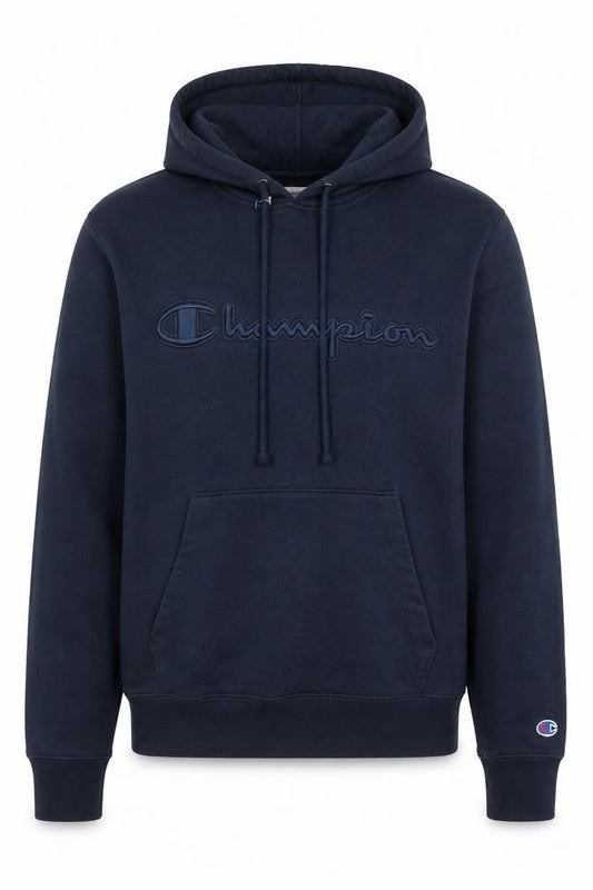 Champion Men's Blue Pullover Hoodie - Size S