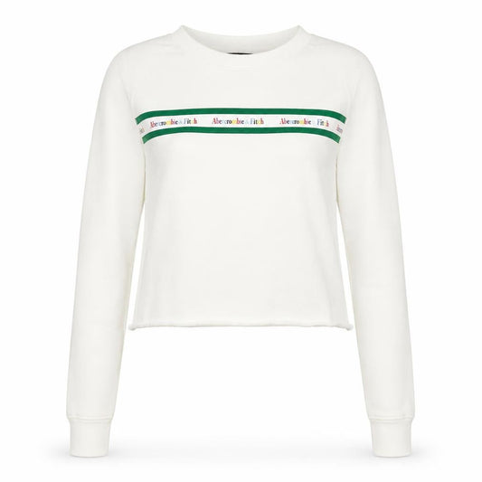 Abercrombie & Fitch Women's White Pullover Sweatshirt S