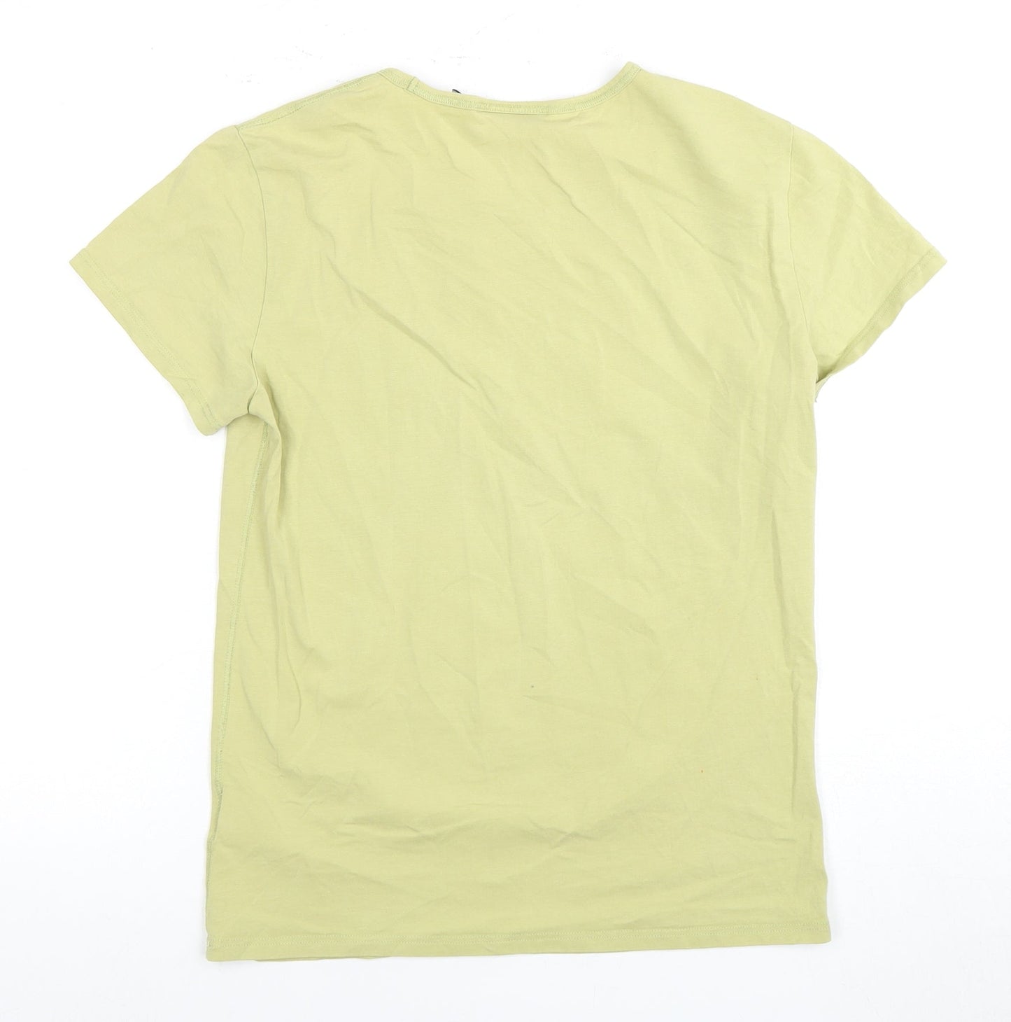 Weekday Green Cotton T-Shirt, Unisex, Size S