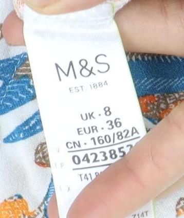 Marks and Spencer Women's Multicoloured Floral Blouse Size 8