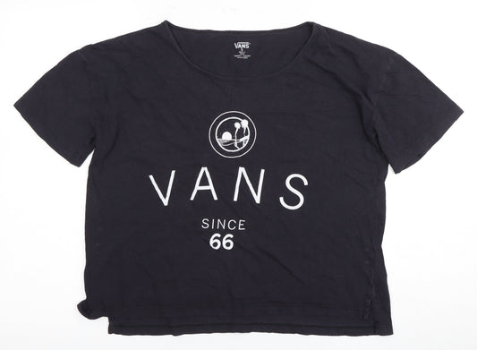 Vans Women's Black Basic T-Shirt, Size S, Casual Wear