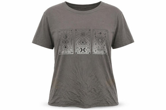 SPOTTED Women’s Grey Mystical Graphic T-Shirt M