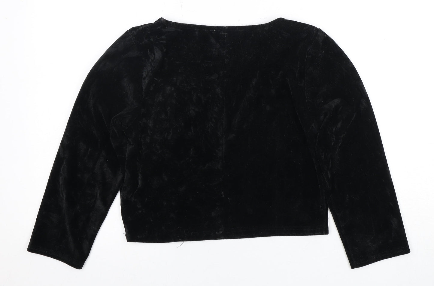 Staring at Stars Women's Black Velvet Top, L