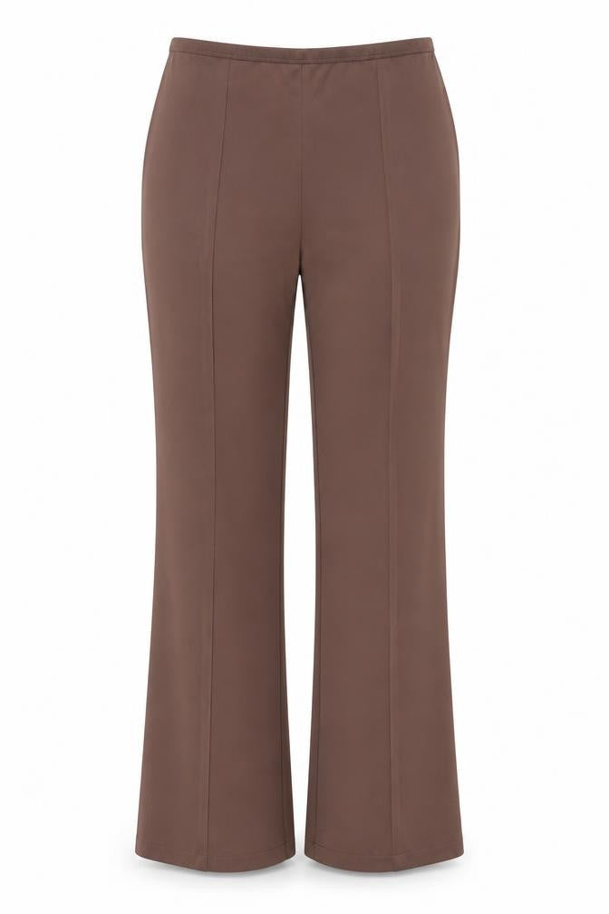 MNG Women's Brown Trousers S Regular Fit Straight