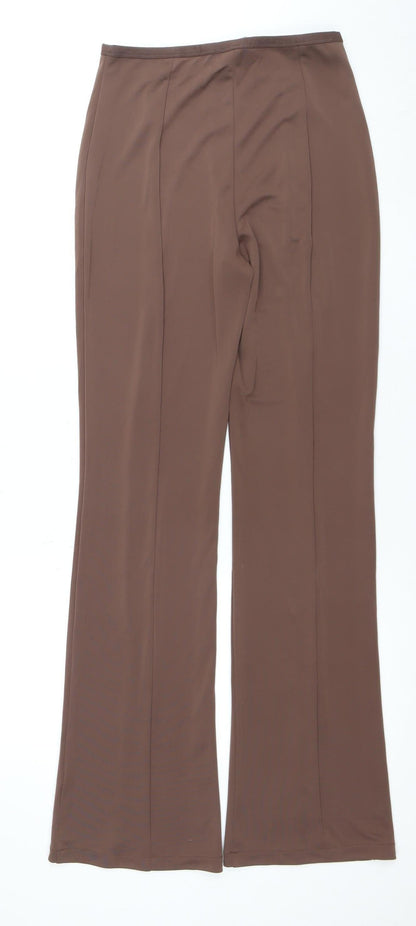 Mango Women's Brown Trousers S Regular Fit Straight