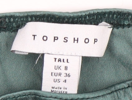 Topshop Women’s Green Long Skirt Tall Size 8