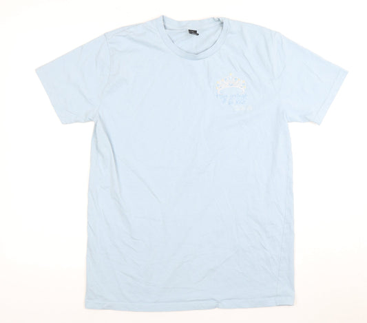 35 Colour Staple Unisex Blue Cotton T-Shirt M