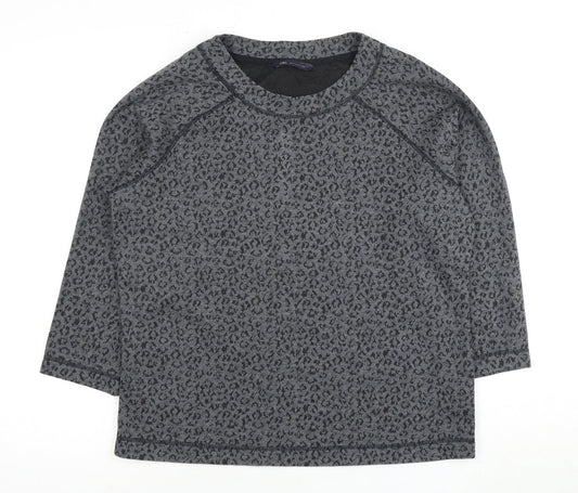 Marks and Spencer Grey Animal Print Women's T-Shirt Size 14