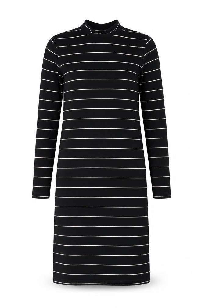 Jacqueline de Yong Women’s Black Striped Shift Dress S