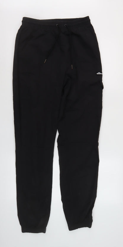 Additional front view of Ellesse men’s black jogger trousers s