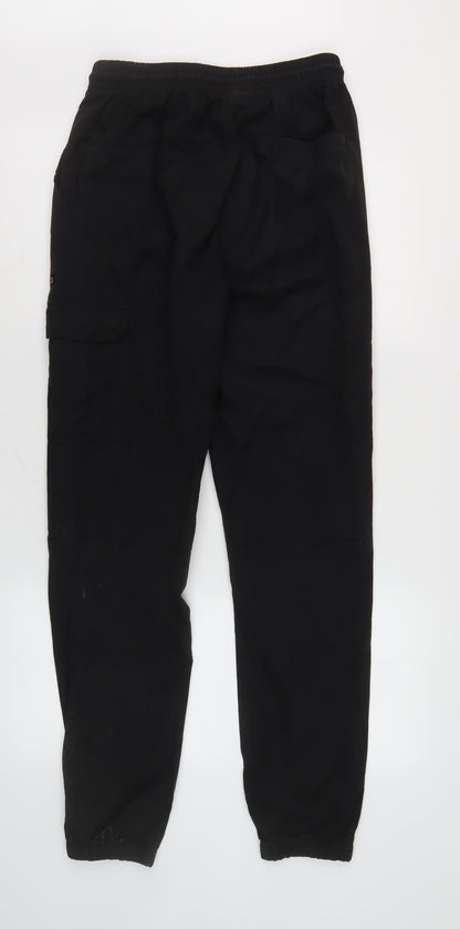 Back view of Ellesse men’s black jogger trousers s