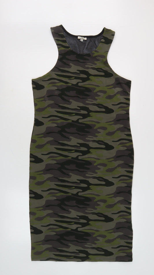 River Island Women's Camouflage Tank Dress Size 14