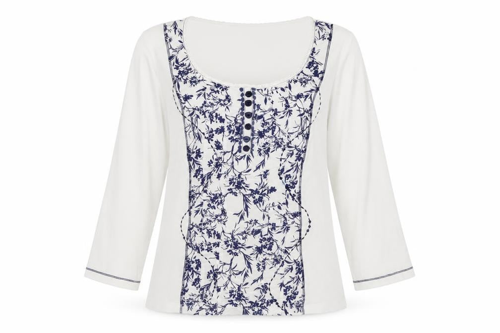 Soon Women's Ivory Floral Top Size 14