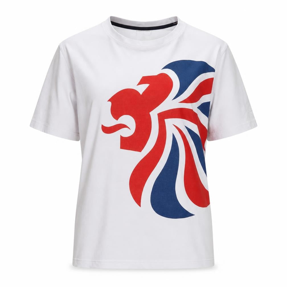 Team GB White T-Shirt, Small, Crew Neck, Casual, Summer