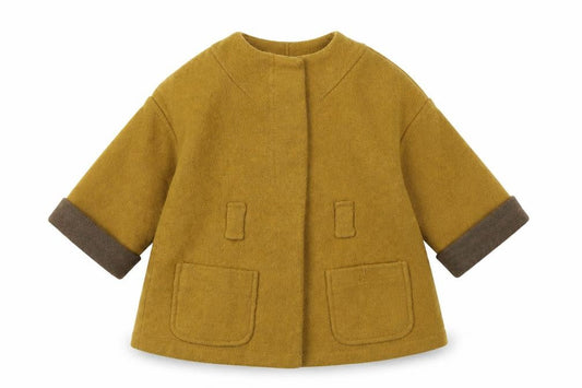 Zara Girls Brown Wool Basic Coat Size 2-3 Years
