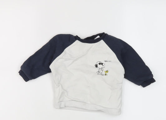 Zara Unisex Baby Peanuts Long Sleeve T-Shirt 9-12 Months