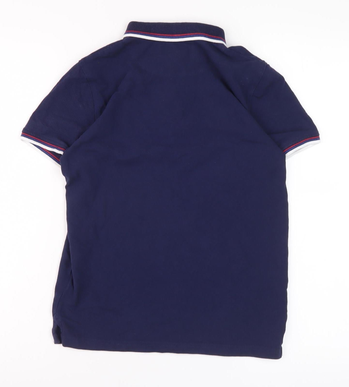 Lyle & Scott Boys Blue Polo Shirt 12-13 Years Logo Accent