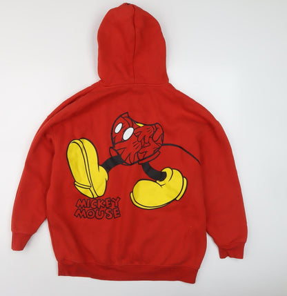 Preloved Disney Unisex Red Mickey Mouse XS Pullover Hoodie - Back