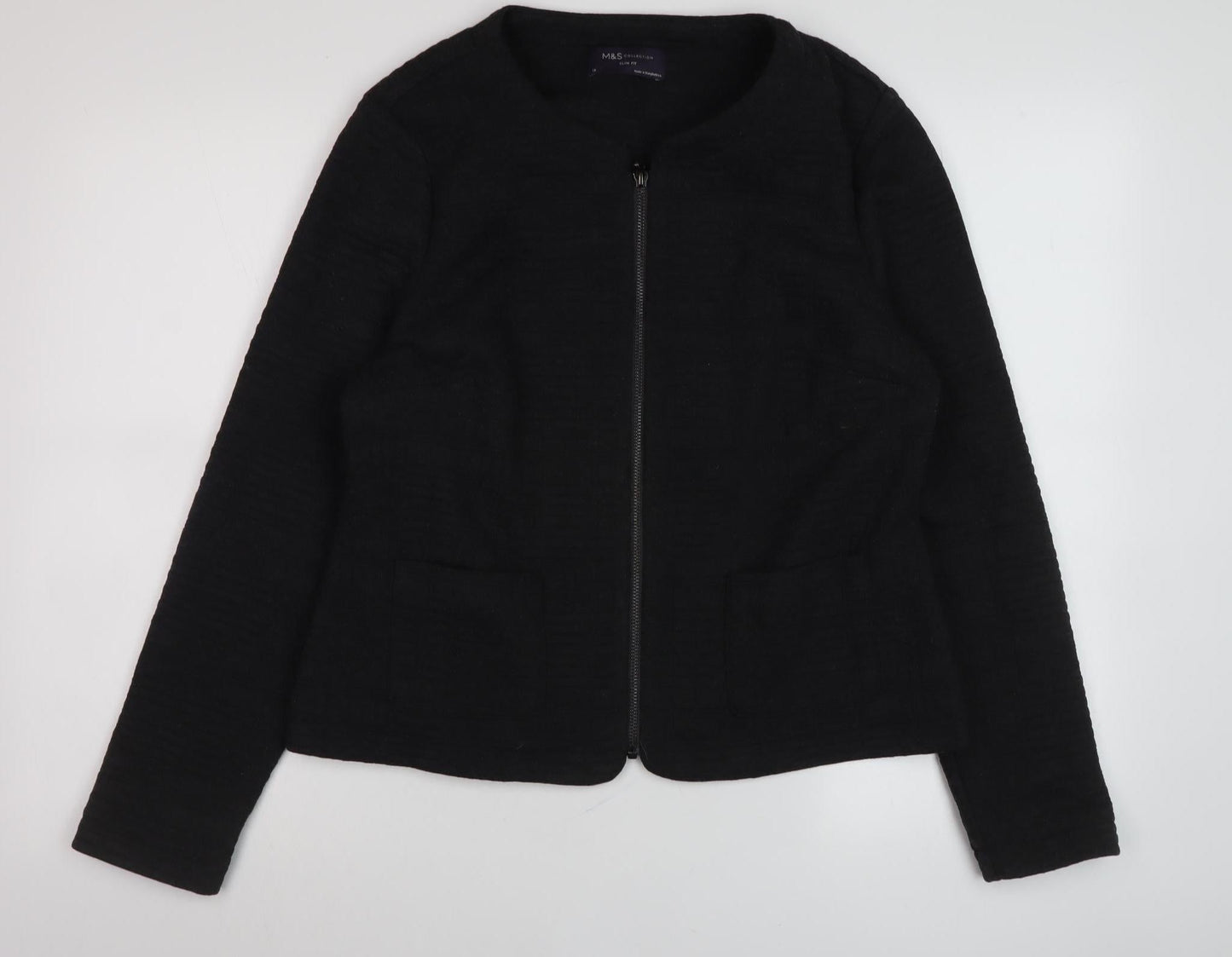 Marks and Spencer Women's Black Zip Jacket