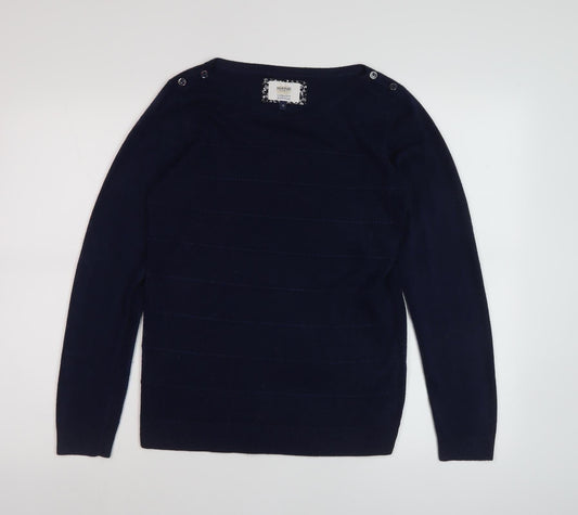 Maine New England Women's Black Pullover Jumper Size 10