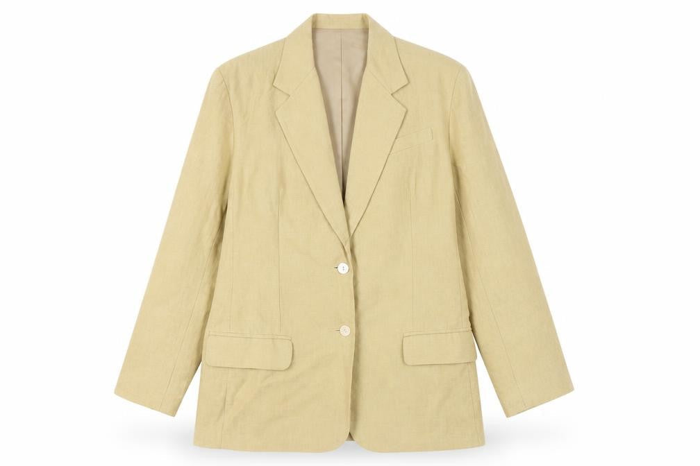 GAP Women's Beige Blazer M Regular Casual
