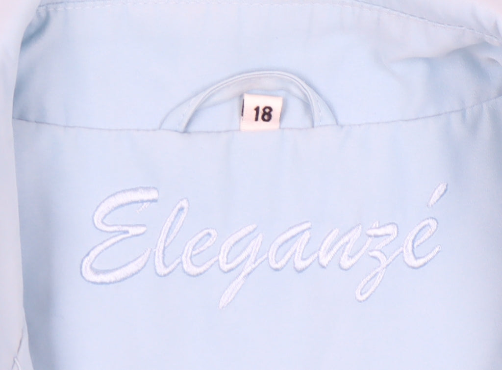Eleganzé Women's Blue Button-Up Coat Size 18