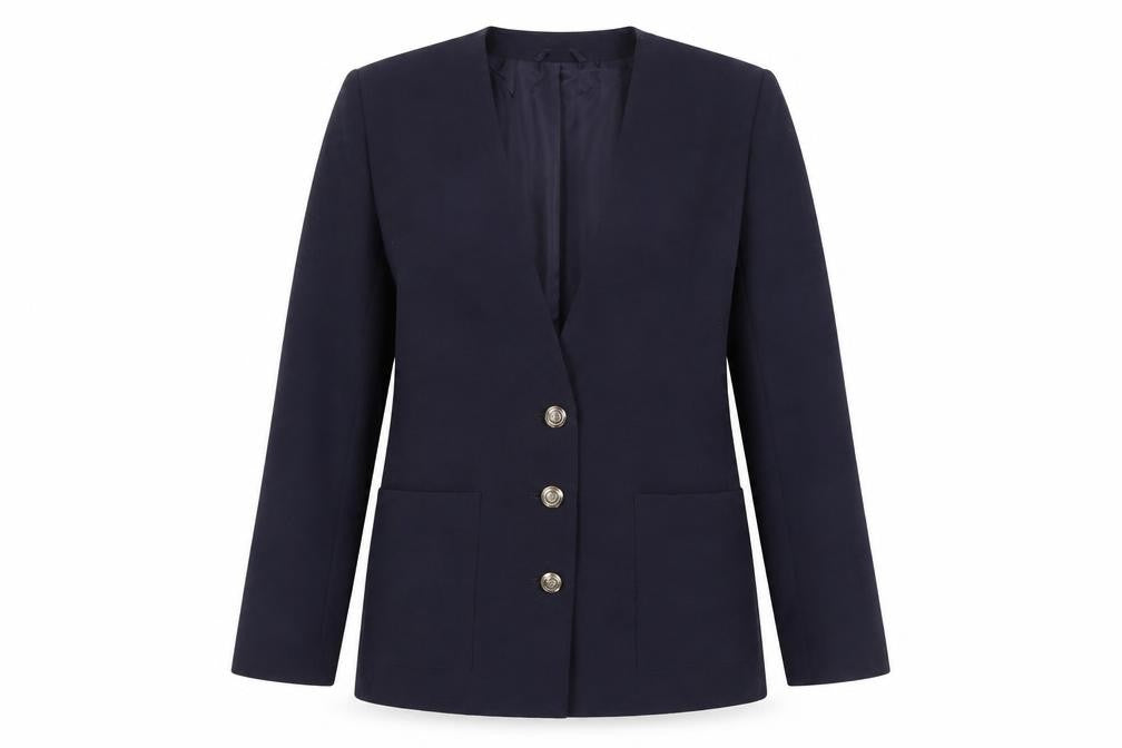 C&A Women's Blue Suit Jacket Size 14 - Elegant Blazer