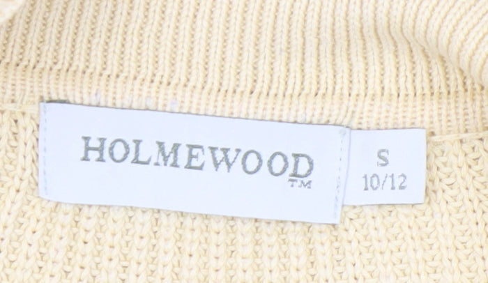 Holmewood Women's Beige Collared Knit Jumper S