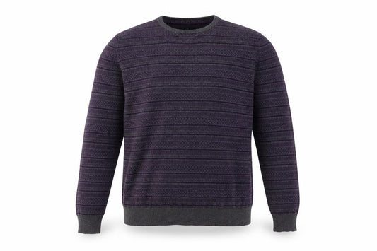 Jeff Banks Men's Purple Geometric Knit Jumper 2XL