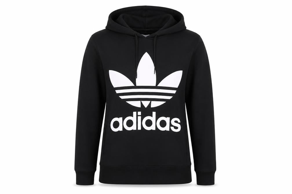 Adidas Women's Black Logo Pullover Hoodie Size 8