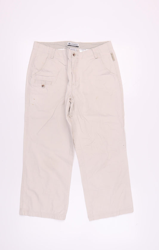 Columbia Women's Beige Cotton Capri Trousers Size 8