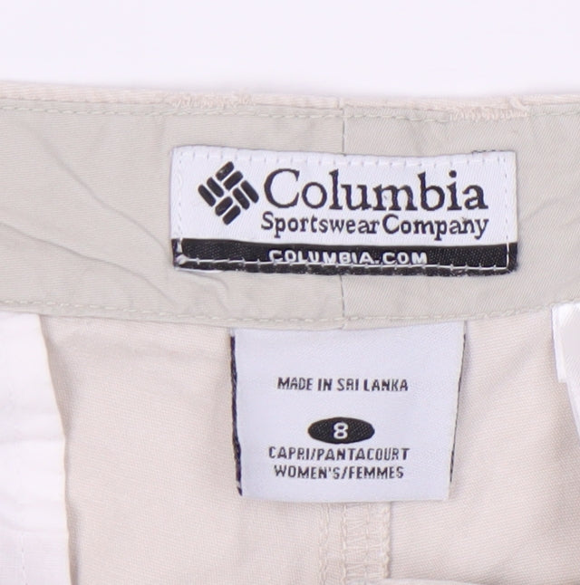 Columbia Women's Beige Cotton Capri Trousers Size 8