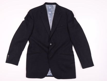 Austin Reed Men's Blue Striped Blazer Jacket M Long