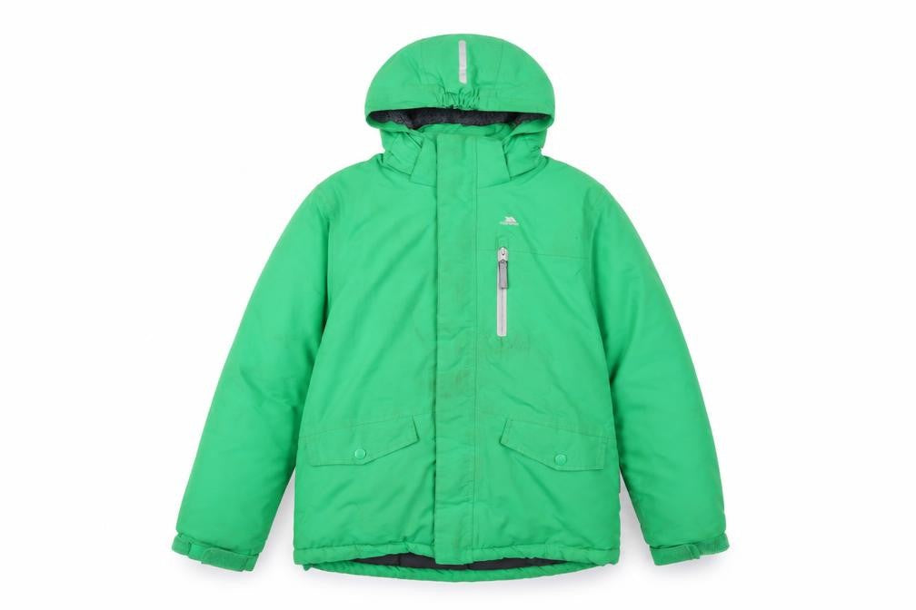 Trespass Boys Green Puffer Jacket 11-12 Years Waterproof