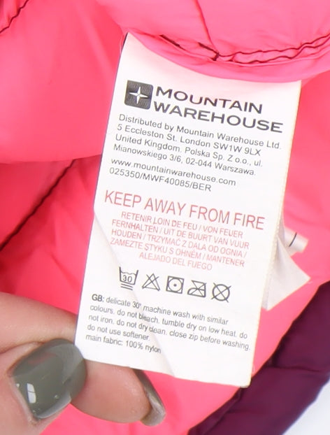 Mountain Warehouse Girls Purple Puffer Jacket 5-6 Years