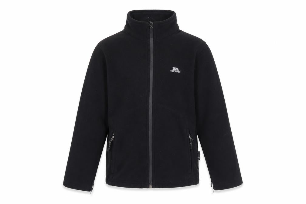 Trespass Boys Black Basic Jacket, Size 9-10, Full Zip