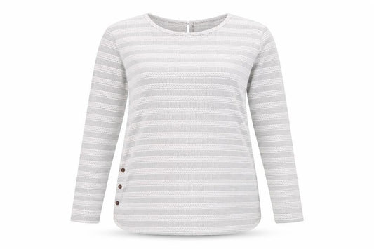 FatFace Women's Ivory Striped Long Sleeve T-Shirt