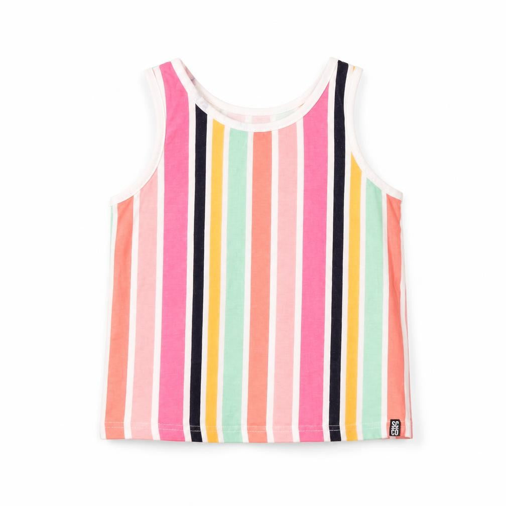 SoulCal Girls Multicoloured Striped Tank 7-8 Years