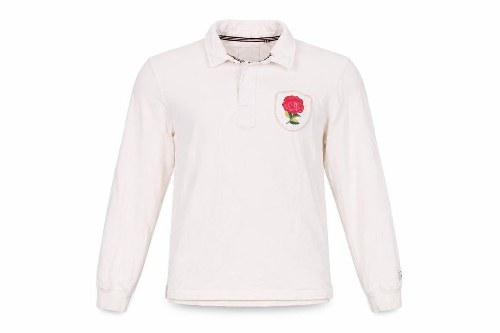 Joules Unisex Polo White M with Embroidered Rose