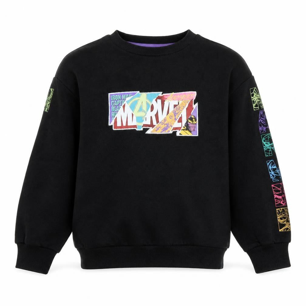 Marks & Spencer Marvel Boys Black Graphic Sweatshirt 10-11 Years