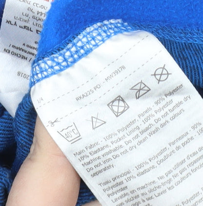 Close-up detail of Regatta boys’ blue track jacket, size 7, years full zip