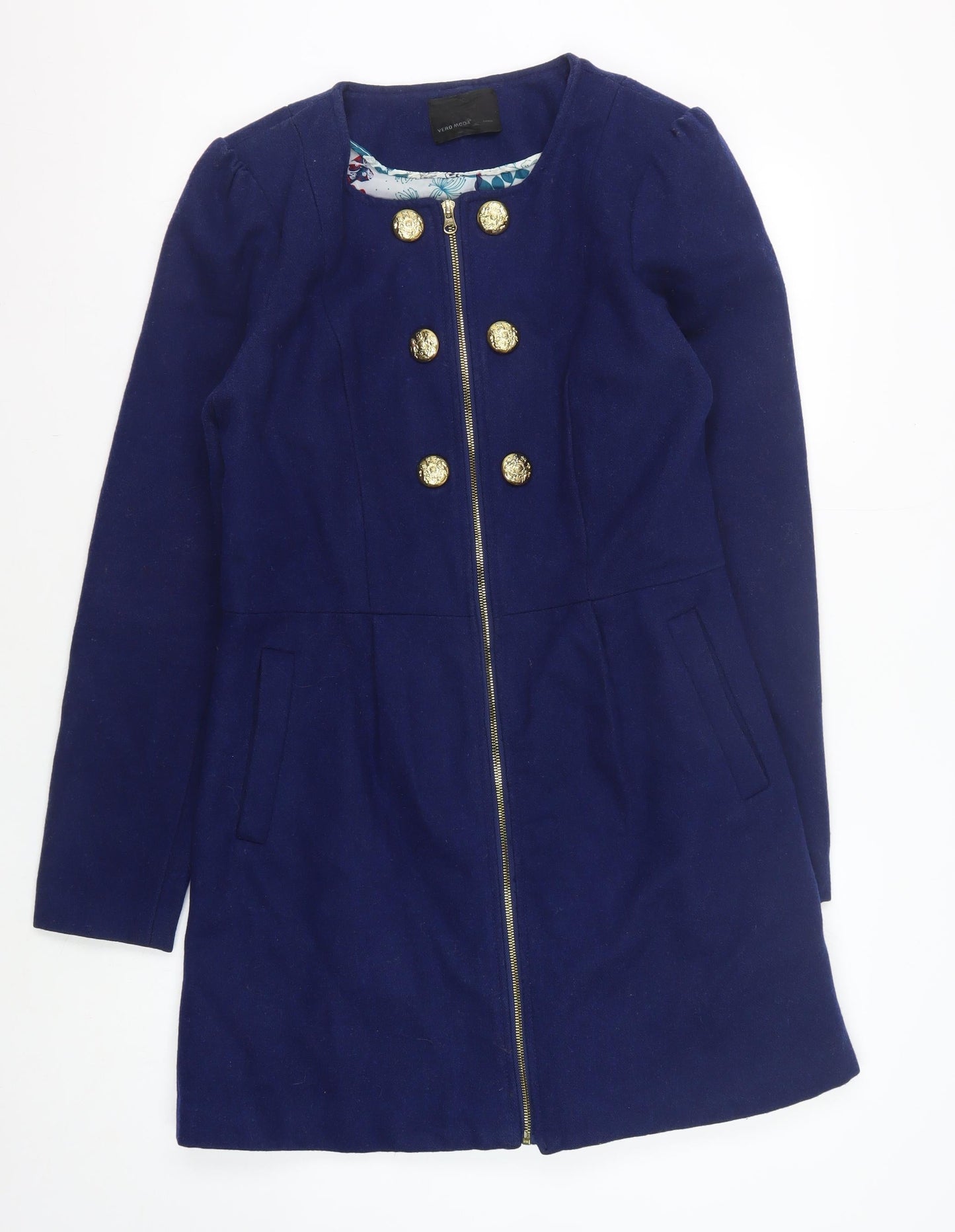 Vero Moda Women's Blue Military Jacket, Size L